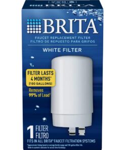 Brita Tap Water Filter, Water Filtration System Replacement Filters For Faucets, Reduces Lead, BPA Free – White, 1 Count 9 71yZxZ2fwYL