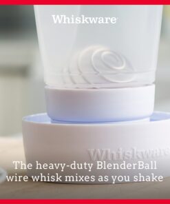 Whiskware Pancake Batter Bottle with BlenderBall Wire Whisk, Pancake Batter Dispenser Bottle for Baking Pancakes, Cupcakes, Muffins, Crepes, and More,White 20 71ybODomPS