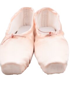 KUKOME Ballet Dance Shoes Pink Satin Pointe Shoes with Ribbon and Toe Pads for Ladies 9 28 71ybRV 4VhL