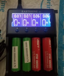 Universal Smart Battery Charger 4 Bay for Rechargeable Batteries NiMH NiCd AA AAA C Li-ion LiFePO4 IMR 18650 21700 20700 26650 14500 16340 18500 10440 18350 RCR123a LCD Display UL Listed 50 71ybsFbkQ4L