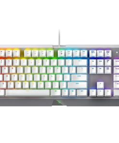 Alternative view of Razer BlackWidow X Chroma Mechanical Gaming Keyboard: Green Key Switches - Tactile & Clicky - Chroma RGB Lighting - Military-Grade Metal Construction - Mercury White RGB Mercury