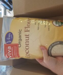 Viva Naturals Organic Coconut Flour (4 lbs) - Gluten Free Flour Substitute for Keto, Paleo and Vegan Baking, Low Fat and Fiber-Rich Coconut Baking Flour, Non-GMO, Unbleached and Unrefined, 1.81 kg 47 71ydp3cAckL