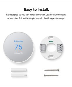 Google Nest Thermostat - Smart Thermostat for Home - Programmable Wifi Thermostat - Snow 40 71yeWhZh8TL