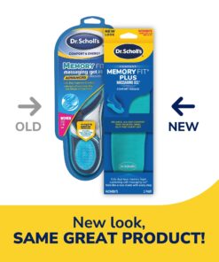 Alternative view of Dr. Scholl's Memory Fit Plus Massaging Gel, Comfort Insoles, Memory Foam & Gel, All-Day Comfort, Arch Support, Distributes Pressure,Shock Absorbing,Trim Insert to Fit Shoe, Women Size 6-10, 1 Pair