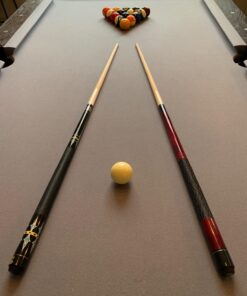 ISZY Billiards Short Pool Cue Stick – Hardwood Canadian Maple Pool Sticks for Billiard Table Sports Blue Black 42 inch 26 71yfOlaryL