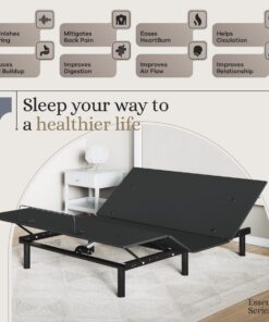 Sven & Son Essential Adjustable Bed Base (Frame Only), Easy Assembly, Head and Foot Lift, Memory Positions, Zero Gravity, Wireless Remote - Queen Adjustable Base Frame Only 11 71yg6tBL3DL 1