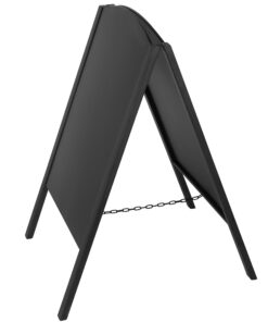 MyGift Black Metal A-Frame Erasable Chalkboard Sign, Freestanding Foldable Dual Sided Sidewalk Chalkboard Easel, Restaurant Menu Board, Decorative Wedding Signage 18 71ygnfaXqCL