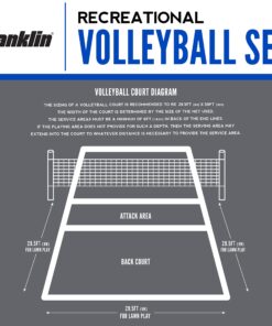 Franklin Sports Volleyball and Badminton Set Recreational Badminton/Volleyball Set 25 71yh90qryjL
