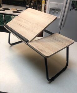 Black Folding Laptop Lap Desk - Wooden Work Table and Stand for Couch, Bed and Sofa Computer Use - Folding Legs, Adjustable Tilt - Use as Reading and Breakfast Tray - by Designstyles Black 29 71yiYEEx2pL