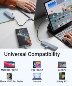 UGREEN USB C Hub 4 Ports, USB C to USB Hub with 4 USB 3.0, Powered USB C Splitter for Laptop, MacBook Pro, iMac, iPad Pro, Chromebook, Dell XPS, iPhone 15/15 Pro, Galaxy S23, and More, 0.5FT 0.5 FT 30 71yjItnUN2L