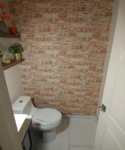 RoomMates RMK9035WP Red Stuccoed Brick Peel and Stick Wallpaper, Roll, Red 34 71ylijkdpYL