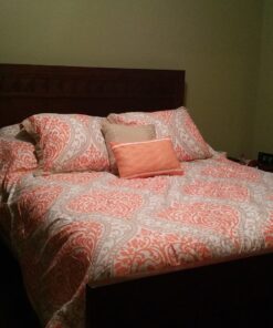 Intelligent Design Senna Comforter Set Full/Queen Size - Orange/Taupe, Damask – 5 Piece Bed Sets – All Season Ultra Soft Microfiber Teen Bedding - Great For Guest Room and Girls Bedroom 44 71ymZKpX yL
