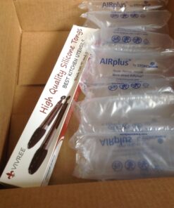 Vivree Kitchen Tongs Set - Salad & Grill Stainless Steel Serving Tongs with Silicone Tips - 9"&12" (Black) Black 66 71ynex a8JL 4