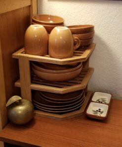 Lipper International 8883 Bamboo Wood 3-Tier Corner Kitchen Storage Shelf, 10" x 10" x 9-1/2" 37 71ynp6t9p3L