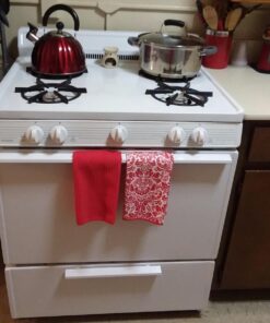 DII Cleaning Collection Multi-Purpose Microfiber, Red Damask, Dishtowel Set 29 71ynslDLKL
