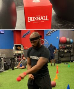 Boxbollen Original with App, Used by Celebrities - MMA Gear Boxing Ball - Boxing Reflex Ball with Adjustable Strap - Interactive The Boxball App Integration - Stocking Stuffer Ideas - 1 Pack 16 71yo1uGqaML