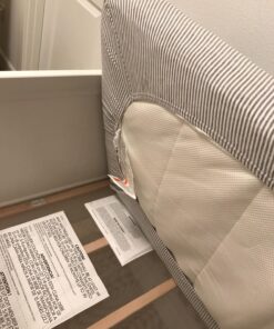 Burt's Bees Baby - Fitted Crib Sheet, Boys & Unisex 100% Organic Cotton Crib Sheet For Standard Crib and Toddler Mattresses (Heather Grey Thin Stripes) Heather Grey Stripes 28 71yocF eUL