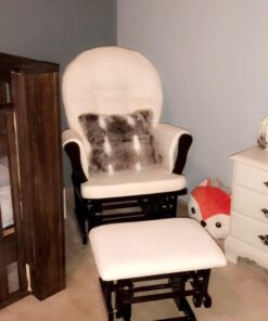 Windsor Glider and ottoman-espresso w/ beige cushion Espresso With Beige 9 71yonCATfFL