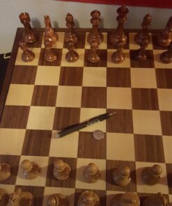 Abigail Chess Inlaid Wood Folding Board Game with Pieces, Extra Large 21 Inch Set 24 71yp39iagbL