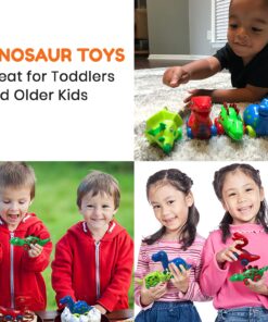 3 Bees and Me Dinosaur Car Toys for Toddlers | Dinosaurs with Wheels 4-in-1 Pack, Fun Party Toy, Play Set for Kids | Birthday Gift for Boys and Girls 24 71yqJzpxy3L