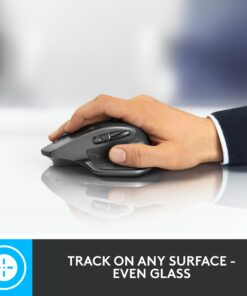 Logitech MX Master 2S Wireless Mouse – Use on Any Surface, Hyper-Fast Scrolling, Ergonomic Shape, Rechargeable, Control Upto 3 Apple Mac and Windows Computers, Graphite (Discontinued by Manufacturer) 2017 Model 39 71yrF6zikL