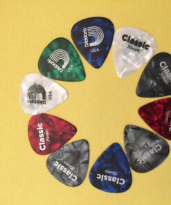 D'Addario Celluloid Guitar Picks - Guitar Accessories - Guitar Picks for Acoustic Guitar, Electric Guitar, Bass Guitar - Natural Feel, Warm Tone - Assorted, Medium 0.70mm, 10-pack 0.70mm-Medium 43 71yrb8ExgsL