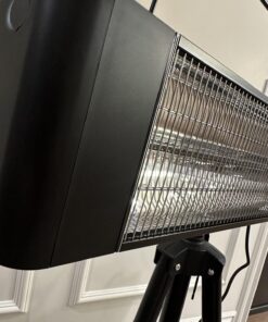 VAGKRI Outdoor Heaters, 1s Heating Electric Infrared Patio Heaters with Remote, 12H Timer, 3 Heat Levels, IP65 Waterproof, Electric Wall Heaters with Tripod Stand for Home, Office, Patio and Garage Black 37 71yrdSL1mBL