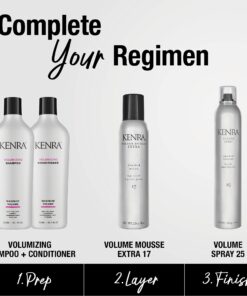 Kenra Volume Spray 25 | Super Hold Finishing & Styling Hairspray | Flake-free & Fast-drying | Wind & Humidity Resistance | All Hair Types 50% VOC 10 Fl Oz (Pack of 1) 22 71yrylNDocL