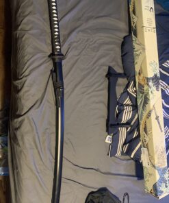 Vulcan Gear Traditional Japanese Handmade Sharp Katana Samurai Sword with Scabbard and Sword Stand Dragon Tsuba 54 71ysIh7bKvL