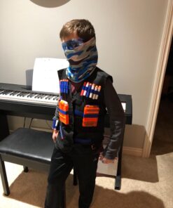 Tactical Vest Accessories Set for Nerf N-Strike Elite Series with 20 Refill Darts, 2 Quick Reload Clips, Wrist Ammo Holder, Safety Glasses, and Tube Mask 16 71yubeG3OfL