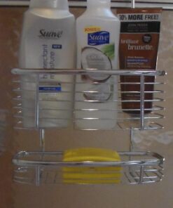 iDesign Axis Over the Cabinet 2-Tier Kitchen Storage Basket Organizer for Aluminum Foil, Sandwich Bags, Cleaning Supplies, Garbage Bags, Bath Supplies, Chrome 33 71yv8raW9ML
