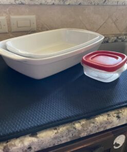 Envision Home Dish Drying Mat for Kitchen, Absorbent, Reversible Microfiber Dish Mat, 18 Inch x 24 Inch, Black 432801 X-Large 32 71yvL0YwRAL