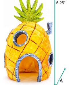 Penn-Plax Spongebob Squarepants Officially Licensed Aquarium Ornament – Spongebob’s Pineapple House – Medium 5.25" Pineapple House 19 71yvLGvOGoL