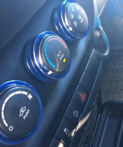 Audio Air Conditioning Button Cover Decoration Twist Switch Ring Trim Interior for Jeep Wrangler JK Patriot Compass Liberty for Dodge Challenger (Blue,3pcs) Blue 33 71yvXzUoAVL