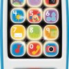 Fisher-Price Laugh & Learn Smart Phone, blue, light-up musical toy for infants and toddlers