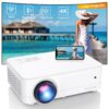 Full HD Native 1080P WiFi Bluetooth Projector, 16000LM 450" Display Support 4K Movie Projector, High Brightness for Home Theater and Business, Compatible with iOS/Android/TV Stick/PS4/HDMI/PPT F109 42 71ywCP sN3L