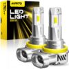 AUXITO H11 LED Bulbs, H8 H9 Automotive Light Replacement, 18000LM 600% Highly Bright 6500K Cool White, Real 1:1 Mini Size, Direct Install Plug and Play, Pack of 2 35 71ywqEeRyzL