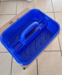 Akro-Mils 09185 Plastic Tote Tool & Supply Cleaning Caddy with Handle, (18-3/8-Inch x 13-7/8-Inch x 9-Inch), Blue (09185BLUE) Tote Caddy 22 71yx4E9l5KL 1