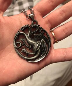 Ali Game of Thrones Inspired Targaryen Silver Color Pendant Costume Necklace 9 71yy7H2vh7L