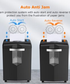 Bonsaii Heavy Duty Paper Shredder, 24 Sheet 60 Mins Large Office Crosscut Shredder for Commercial Use, Anti-Jam System & P-4 High Security Supports CD/Credit Cards/Staples, 7 Gal Pullout Bin C144-D 15 71yyQTuWx1L
