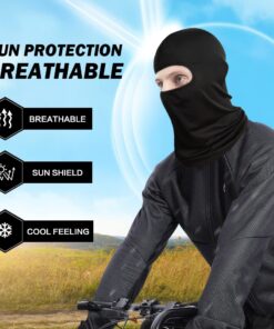 SUNLAND Black Balaclava Motorcycle Cycling Bike Bandana Hiking Skateboard Head Sock Large 23 71yz8qImbrL