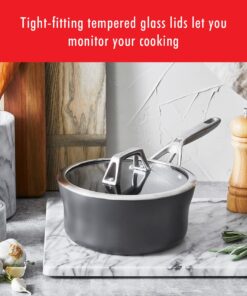 ZWILLING Motion Nonstick Hard-Anodized 10-Piece Cookware Set in Grey, Dutch Oven, Fry pan, Saucepan 17 71yzKfc9k9L