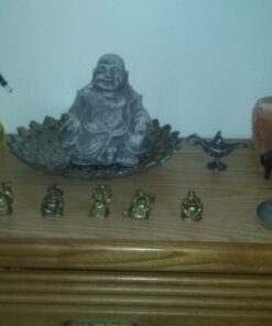 M.V. Trading Happy Laughing Figurine Buddha Statue, Set of 6, 2 Inches, Bonze Bronze 11 71z Iw4JVRL