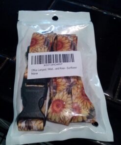 Wisdompro Adjustable Lanyard, Heavy Duty Neck Strap Lanyard with Detachable Buckle and Metal Hook for Keys, ID Badges, Card Holder, Name Tags - Sunflower Neck Lanyard 20 71z PfGTSrL