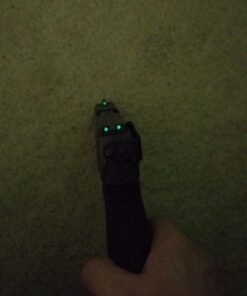 Truglo TFO Tritium & Fiber-Optic Handgun Sight Durable Snag-Resistant Glowing Front & Rear Night Sight, Compatible with Smith & Wesson M&P Series Green Rear Sight 38 71z RNGDO3L