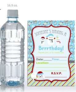 Brrrthday Winter Friends Birthday Party Invitations, 20 5"x7" Fill In Cards with Twenty White Envelopes by AmandaCreation 9 71z05iIk L