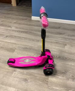 6KU Kids Scooter with Adjustable Height, Toddler Scooter with Widened Flash Wheels, Scooter for Kids Age 3-8 Years Old, Lean to Steer Pink Without Seat 25 71z0IE2jMvL