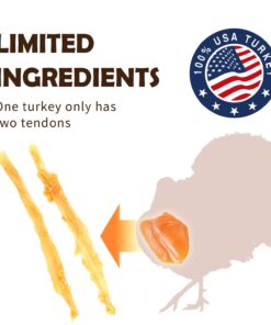 Alternative view of Afreschi Turkey Tendon for Dogs, Dog Treats for Signature Series, All Natural Human Grade Puppy Chew, Ingredient Sourced from USA, Hypoallergenic, Rawhide Alternative, 1 Unit/Pack Strip (Large) 3 Ounce (Pack of 1)