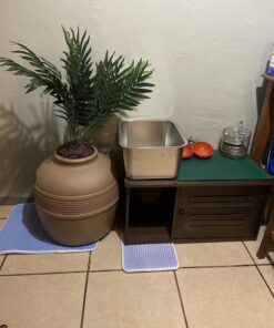 Good Pet Stuff, The Original Hidden Litter Box, Artificial Plants & Enclosed Cat Planter Litter Box, Vented & Odor Filter, Easy to Clean, Mocha Brown , 20" wide x 19 3/4" 63 71z1OULb4QL