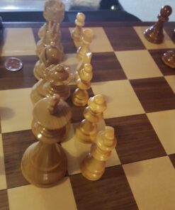 Abigail Chess Inlaid Wood Folding Board Game with Pieces, Extra Large 21 Inch Set 25 71z1c7JQJvL